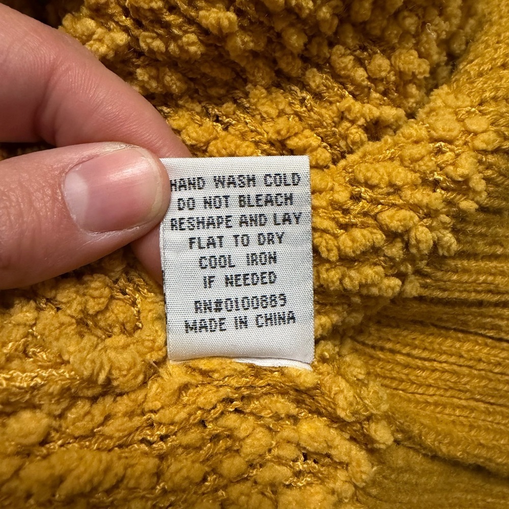 KEREN hart Textured Mustard Sweater - Picture 6 of 6